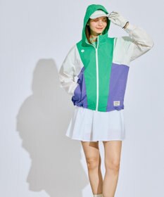 PW CIRCULUS 【撥水加工/ストレッチ】【WOMEN】カラーブロッキング ブルゾン ゴルフウェア レディース