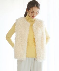 23区 S 【SLOW/一部店舗限定】シアーフライス タートルネック カットソー イエロー系