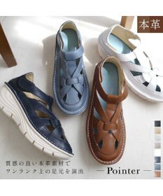 Pointer 本革編み込みグルカサンダル