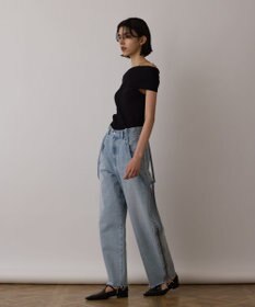 GRACE CONTINENTAL サス付zipデニムパンツ