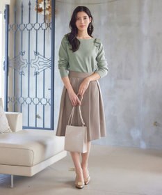 Tiaclasse 【洗える】大人上品なフレアタックスカート