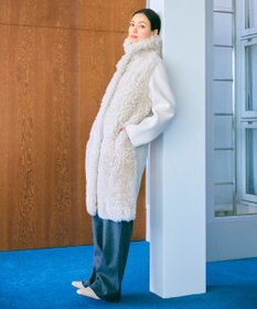 BEIGE， DANDEL / ミドル丈ムートンコート