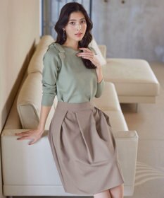 Tiaclasse 【洗える】大人上品なフレアタックスカート