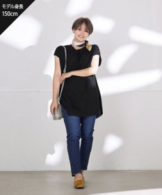 Tiaclasse L 【洗える】ボリュームフレンチカットソーチュニック