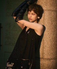 GRACE CONTINENTAL シャイニーembドレス