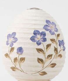 ちょうちん堂 【あかり道】〈手書絵付〉枯色桔梗 ちょうちん ライト