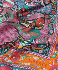 LIBERTY. ピーコック ガーデン シルクツイル スカーフ 70