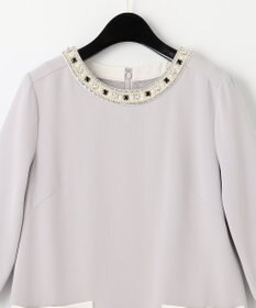 GRACE CONTINENTAL バイカラービジューワンピース