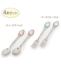 Mother garden しろたん ステンレス ティースプーン＆ケーキフォーク 【４本セット】 専用箱入り 日本製