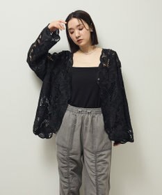 Green Parks ・ＥＬＥＮＣＡＲＥ　ＤＵＥ　レーシーカーディガン