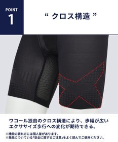 WACOAL MEN 【クロスウォーカー】 はいて歩いて、カロリー消費アップ ムレ軽減設計 ロング丈 前開き WX5014 /ワコールメン