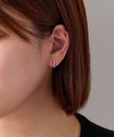 Phoebe 【金属アレルギー対応】【痛くないシリーズ】ツイストバービジューライトフィットイヤリング　シルバー