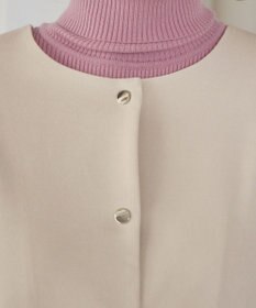 Tiaclasse ノーカラー後ろタックフレアコート