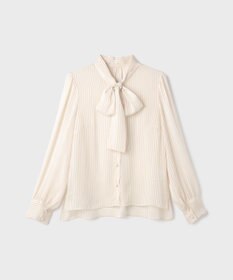 GRACE CONTINENTAL ストライプボウブラウス