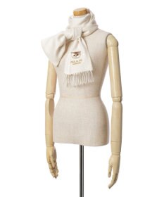 MOONBAT PAUL & JOE ACCESSOIRES ヌネットワッペン付きプレーンムースタッチマフラー（パッケージ入り）