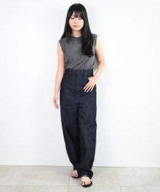 woadblue サルエル ブレットデニムパンツ リジッドブルー