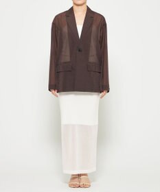 uncrave 【久慈暁子さん着用】シアー オーガンジー シャツ ジャケット