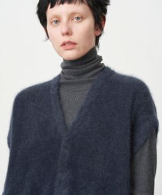ATON ROYAL FUR CASHMERE | Vネックドレス