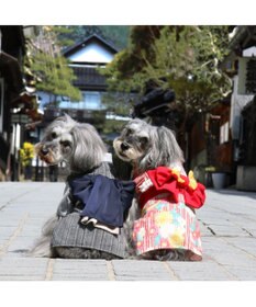 PET PARADISE ペットパラダイス 黒白 浴衣 とんぼ刺繍 中型犬 大型犬