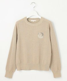 自由区 【カタログ掲載・洗える】エンブレム ニット