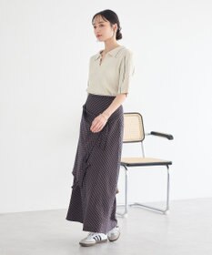 earth music&ecology ラインカラーポロニット