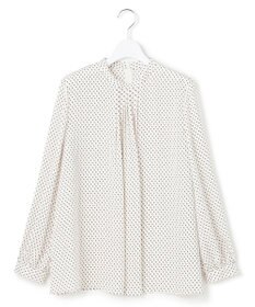 23区 L 【洗える】グラデーションドットプリント ブラウス