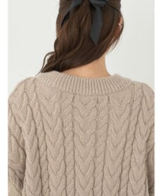 earth music&ecology 袖ファーケーブルミニワンピース