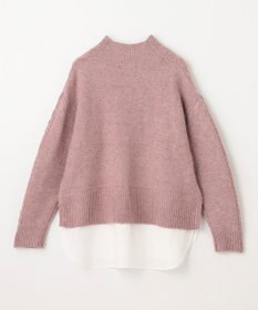 ANY 【洗濯機可能】シャツコンビケーブルニット