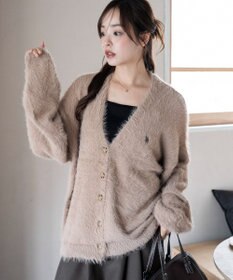 WEGO 【25年秋冬新作/WEB限定】別注USPOLOシャギーニットカーデ