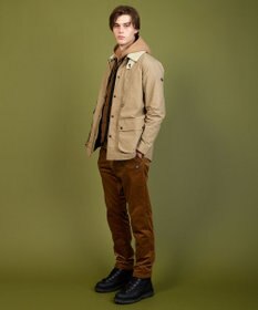 JOSEPH ABBOUD MOUNTAIN 【軽量/ワックスコーティング・テ―ム・ヤルビー氏コラボ】ワックスクロス プリント ブルゾン