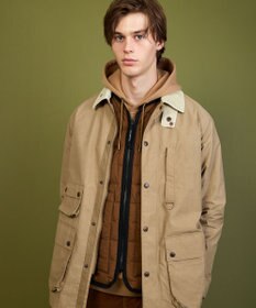 JOSEPH ABBOUD MOUNTAIN 【軽量/ワックスコーティング・テ―ム・ヤルビー氏コラボ】ワックスクロス プリント ブルゾン