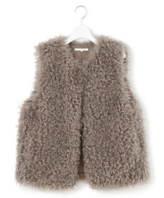 23区 S 【SLOW/一部店舗限定】フェイクファー ジレ