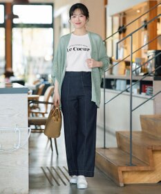 Tiaclasse 【新色追加】メッシュ編みニットドルマンカーディガン