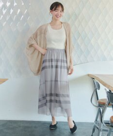 Tiaclasse 【新色追加】メッシュ編みニットドルマンカーディガン