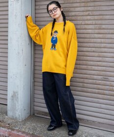 WEGO 【ユニセックス着用ITEM/MLサイズ展開】ジャガードアニマルプルオーバー