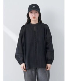 earth music&ecology ピンタックレースブラウス