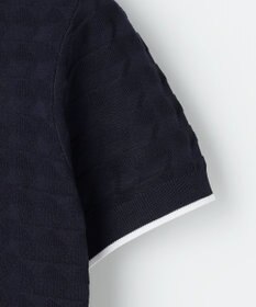 23区GOLF 【WOMEN】フラッグジャガードニットポロシャツ ストレッチ 半袖