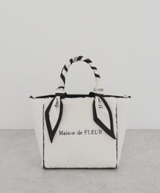 Maison de FLEUR スカーフ付きボア2WayMトートバッグ