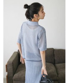 CRAFT STANDARD BOUTIQUE 配色メッシュニットカーディガン