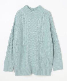 ANY L ソフトタッチケーブルニットチュニック