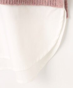 ANY 【洗濯機可能】シャツコンビケーブルニット