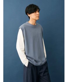 CRAFT STANDARD BOUTIQUE 梨地カットベスト＋Ｌ／Ｓ　ＴＥＥーＳＥＴ