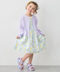 ANY KIDS 【綿100%/接触冷感】ひんやりクール パターンメッシュ カーディガン