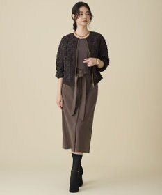 自由区 L ブラッシュドコットンサテンナロー スカート