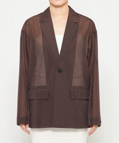 uncrave 【久慈暁子さん着用】シアー オーガンジー シャツ ジャケット