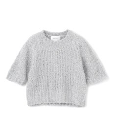BEIGE， 【洗える・Precious 4月号掲載】TRITOMA / ラメクルーネック半袖ニット