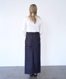 woadblue ＜坪田あさみさんコラボ＞I LINE DENIM SKIRT（RIGID BLUE）Iライン デニムスカート