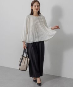 組曲 S 【WEB限定】ジョーゼットシフォンプリーツ ブラウス