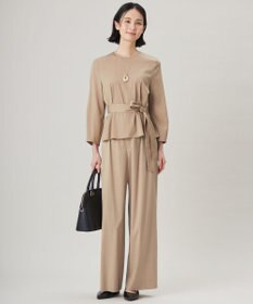 自由区 【セットアップ対応・洗える】ドレープツイルプルオーバー ブラウス