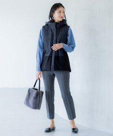 組曲 【中綿・軽羽織】フード付きパディングベスト